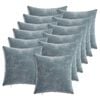 vidaXL Federa 12 pcs HEERLEN Azzurro 40 x 40 cm Tessuto Chenille