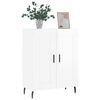 vidaXL Credenza 69,5x34x90 cm in Legno Multistrato Bianco Lucido