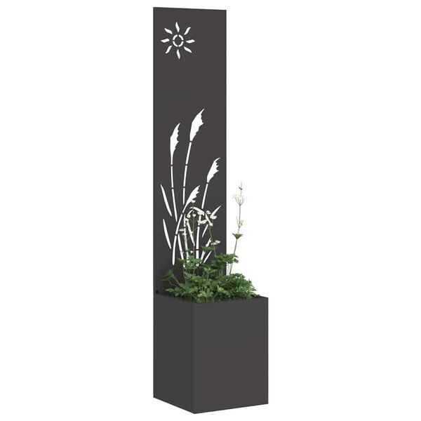 vidaXL Schermo per privacy in giardino Traforo Nero 32 x 140 cm