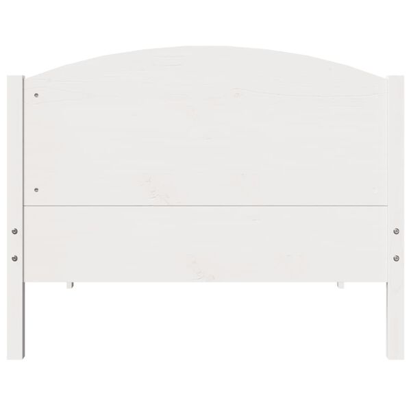 vidaXL Letto senza Materasso Bianco 90x200 cm Legno Massello di Pino