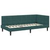 vidaXL Struttura Letto Angolare con Materasso 2 pcs Verde Velluto
