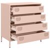 vidaXL Credenza Rosa 68x39x73,5 cm in Acciaio Laminato a Freddo