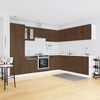 vidaXL Set Mobili da Cucina 14 pz Lucca Rovere Marrone in Truciolato