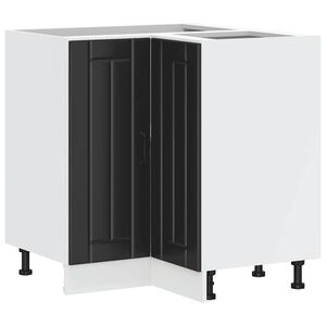 vidaXL Mobile Base ad Angolo Cucina Lucca Nero in Legno Multistrato