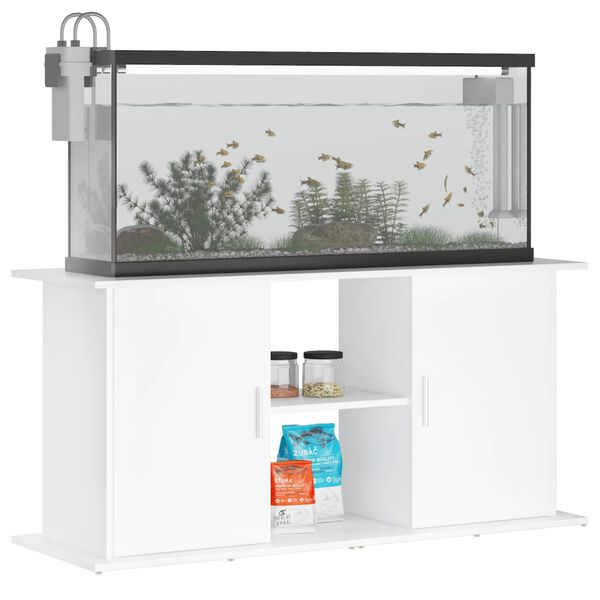 vidaXL Supporto per Acquario 121x41x58 cm in Legno Multistrato Bianco
