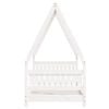 vidaXL Giroletto per Bambini Bianco 80x160cm in Legno Massello di Pino