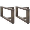 vidaXL Gambe per Tavolino da Caff&egrave; a Forma di T 2 pz Nere 60x25x(30-31) cm Acciaio