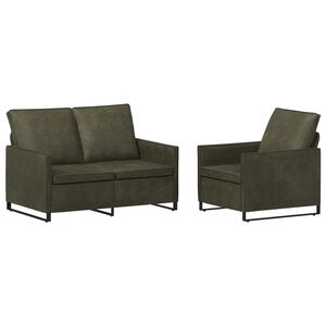 vidaXL Set di divani 2 pcs Verde militare