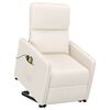 vidaXL Poltrona Alzapersona Massaggiante Beige in Tessuto Microfibra