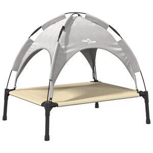 vidaXL Letto per Cani 63 x 49,5 x 60 cm Acciaio Grigio Argento