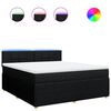 vidaXL Giroletto a Molle con Materasso Nero 180x200 cm in Tessuto