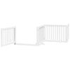 vidaXL Cancello Cani Porta Pieghevole Bianco 4 Pannelli 320 cm Pioppo