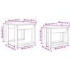 vidaXL Set di Tavolini da Caff&egrave; 2 pcs Bianco Legno multistrato