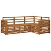 vidaXL Set di divani da esterno 4 pz Naturale Poliestere