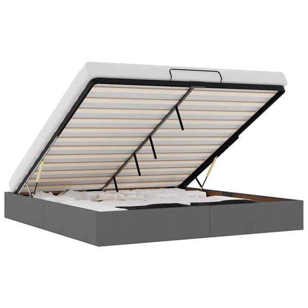 vidaXL Struttura Letto Pouf senza Materasso 180x200 cm in Tessuto