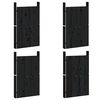 vidaXL Mobili da Cucina da Esterno 3 pz Neri in Legno Massello di Pino