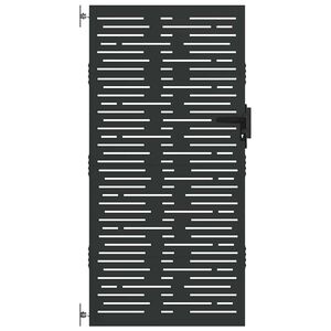vidaXL Cancello da giardino con blocco Nero 85 x 200 cm