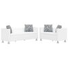 vidaXL Set Divani a 2 e a 3 Posti in Similpelle Bianco