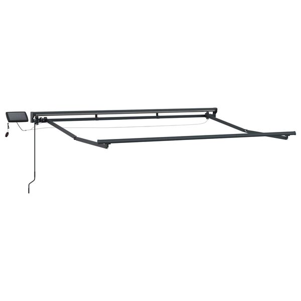vidaXL Cornice per Tenda Manuale con LED Nero 3 x 2,5 m