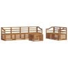 vidaXL Set di divani da esterno 7 pz Naturale Legno di Acacia Massello