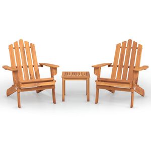 vidaXL Set Salotto da Giardino Adirondack 3pz Legno Massello di Acacia