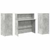 vidaXL Banco Reception Grigio Cemento 180x50x103,5cm Legno Multistrato