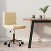 vidaXL Sedia da Pranzo Girevole Crema in Velluto