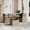 vidaXL Set Divano da Giardino 5 pz con Cuscini Beige in Polyrattan