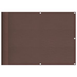 vidaXL Paravento da Balcone Marrone 75x1000 cm 100% Poliestere Oxford