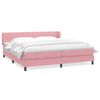 vidaXL Giroletto a Molle con Materassi Rosa 180x210 cm in Velluto