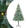 vidaXL Albero di Natale artificiale Verde 180 cm PVC e Acciaio