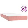vidaXL Giroletto a Molle con Materasso Rosa 200x200 cm in Velluto