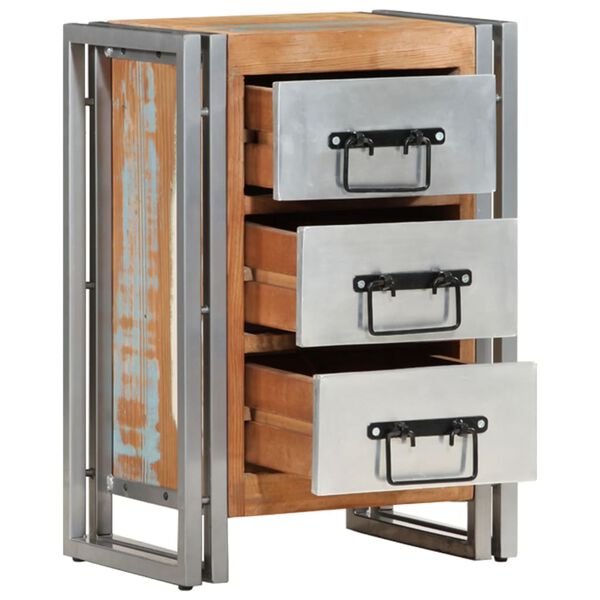 vidaXL Cassettiera 40x30x60 cm in Legno Massello di Recupero