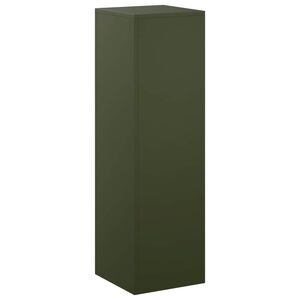 vidaXL Supporto per piante Verde Oliva 30 x 30 x 100 cm Acciaio Corten