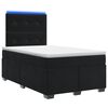 vidaXL Letto box spring con materasso Nero 120 x 190 cm Velluto
