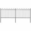 vidaXL Recinzione da Giardino Parte Superiore ad Anello 337x120cm Nera