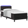 vidaXL Letto a Sorgente LED con materasso Nero 90 x 200 cm Velluto