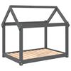 vidaXL Cuccia per Cani Grigia 101x70x90 cm in Legno Massello di Pino
