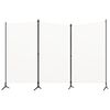 vidaXL Divisorio a 3 Pannelli Bianco 260x180 cm in Tessuto