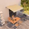 vidaXL Tenda da Sole Retrattile Automatica 350x250 cm Gialla e Bianca