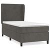 vidaXL Giroletto a Molle con Materasso Grigio Scuro 90x200 cm Velluto