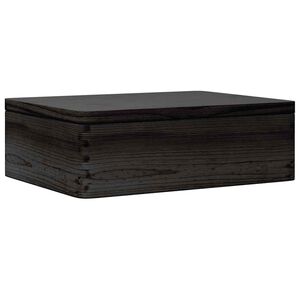 vidaXL Scatola in Legno con Coperchio Nero 40x30x13cm in Legno di Pino
