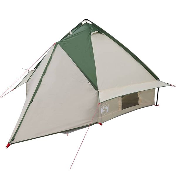 vidaXL Tenda Teepee con tetto Verde e Grigio 490 x 410 x 210 cm