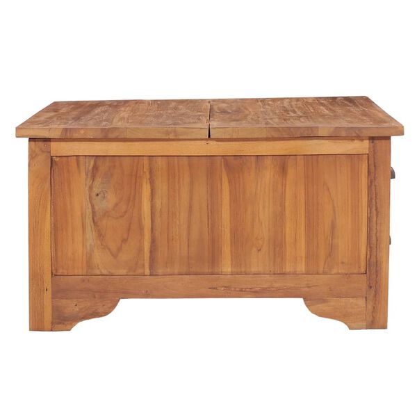 vidaXL Tavolino da Salotto Ripiano Ribaltabile 65x64x35 cm Legno Teak