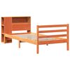 vidaXL Letto Libreria senza Materasso Marrone Cera 75x190 cm Legno