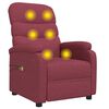 vidaXL Poltrona Massaggiante Elettrica Rosso Vino in Tessuto