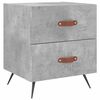 vidaXL Comodino Grigio Cemento 40x35x47,5 cm in Legno Multistrato