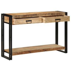 vidaXL Tavolo consolle con cassetto Marrone Legno di mango massello