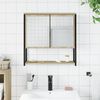 vidaXL Mobile Bagno con Specchio Rovere Sonoma 60x16x60 cm Multistrato
