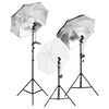 vidaXL Kit per Studio Fotografico con Set Luci, Fondale e Riflettore